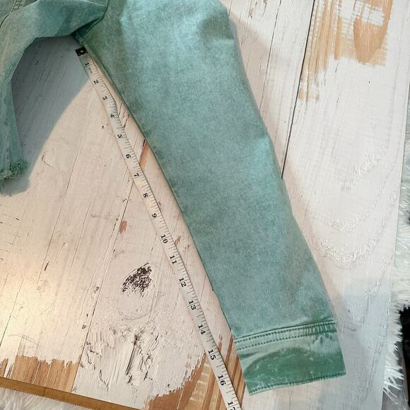 Retrofete Rissa Raw Hem Distressed Casual Jacket Size Small Mojito - Picture 8 of 13